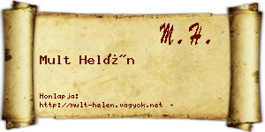 Mult Helén névjegykártya